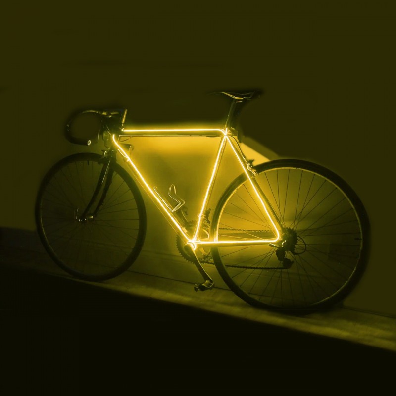 Kit luminos tuning bicicleta fir EL Wire, lungime 3 m, invertor inclus