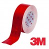 Banda reflectorizanta 3M rosie, pentru suprafete flexibile, latime 5 cm