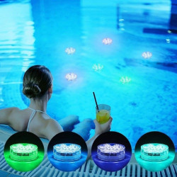 Lumina ambientala LED RGB, subacvatica, cu telecomanda, 7 cm, pentru piscine