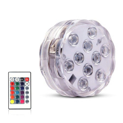 Lumina ambientala LED RGB, subacvatica, cu telecomanda, 7 cm, pentru piscine