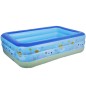 Piscina gonflabila copii, dreptunghiulara 180x140x60 cm, 3 inele, albastru Piscina gonflabila copii, dreptunghiulara 180x140x60 cm, 3 inele, albastru