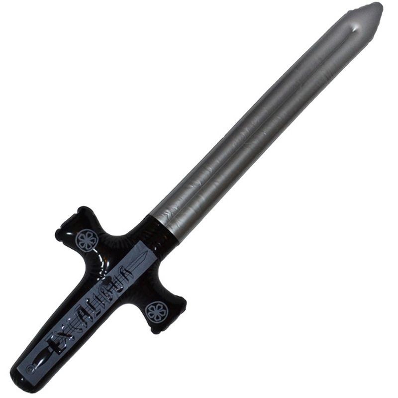 Sabie gonflabila Pirat, 73x6 cm, jucarie petreceri pentru baieti, gri/negru