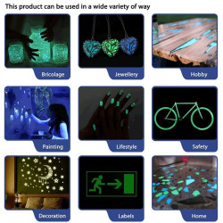 Pigment fosforescent galben care lumineaza galben