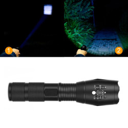 Lanterna LED XML-T6 200 lm, 5 moduri iluminare, functie Zoom, metalica