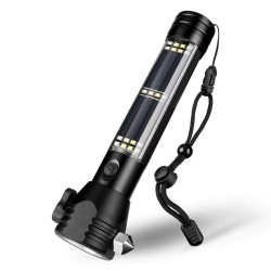 Lanterna LED CREE 3W, 9 in 1 reincarcabila, alarma, functie powerbank, cutter
