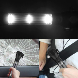 Lanterna LED CREE 3W, 9 in 1 reincarcabila, alarma, functie powerbank, cutter