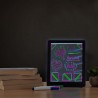 Tablita LED rescriptibila neon, 3 markere flourescente, 22.5x18 cm