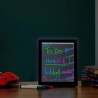 Tablita LED rescriptibila neon, 3 markere flourescente, 22.5x18 cm