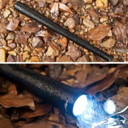 Lanterna CREE LED, autoaparare, 3 moduri iluminare, forma baston, metalica