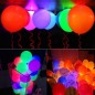 Baloane multicolore cu LED, diametru 30 cm, latex, set 5 bucati