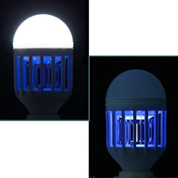 Lampa UV antiinsecte 2 in 1, bec LED 8W, antitantari, soclu E27, alb