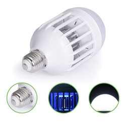 Lampa UV antiinsecte 2 in 1, bec LED 8W, antitantari, soclu E27, alb