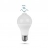Bec LED 10W cu senzor miscare A60, soclu E27, lumina alb rece