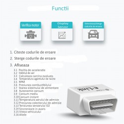 Interfata diagnoza auto OBD II 16 pini, Bluetooth, compatibil Android PC