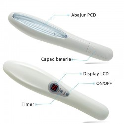 Lampa UVC bactericida 4W, sterilizator portabil cu timer, tip bagheta, LCD
