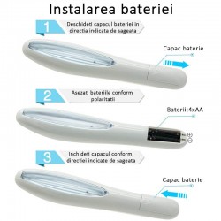 Lampa UVC bactericida 4W, sterilizator portabil cu timer, tip bagheta, LCD