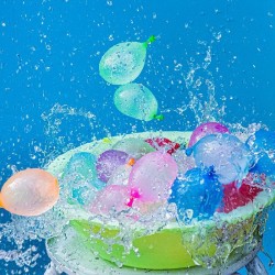 Baloane colorate pentru apa, sistem prindere, set 111 bucati, latex