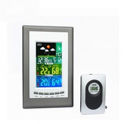 Statie meteo Wireless, senzor extern, LCD color, alarma, calendar, fazele lunii