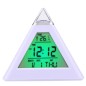 Ceas digital Piramida LED, 8 melodii, alarma, temperatura, afisare data