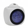 Ceas de birou iluminat LED, proiectie ora, alarma, 5 melodii, temperatura