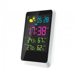 Statie meteo senzor extern wireless, LCD color, ceas, alarma, calendar