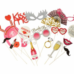 Propsuri foto Bride to be, set 20 piese, petrecerea burlacitelor, multicolor