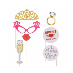 Propsuri foto Bride to be, set 20 piese, petrecerea burlacitelor, multicolor
