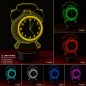 Lampa 3D LED forma ceas, 7 culori, control touch, 2 moduri iluminare Lampa 3D LED forma ceas, 7 culori, control touch, 2 moduri iluminare