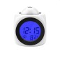 Ceas de birou iluminat LED, proiectie ora, alarma, 5 melodii, temperatura Ceas de birou iluminat LED, proiectie ora, alarma, 5 melodii, temperatura