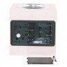 Ceas digital de birou, LED alb, senzor sunet, suport creioane, temperatura, data