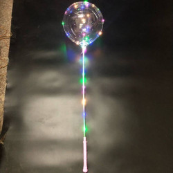 Balon Bobo luminos, 50 LED-uri multicolore, diametru 35 cm, 3 moduri iluminare
