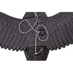 Sperietoare pentru pasari, figurina corb, 41x58x11 cm, negru