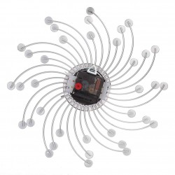 Ceas de perete cu cristale, mecanism Quartz, 50 cm, cifre arabe, otel