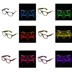 Ochelari party luminosi, fir El Wire cu 3 moduri de iluminare