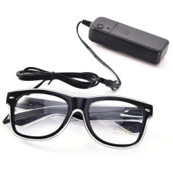 Ochelari party luminosi, fir El Wire cu 3 moduri de iluminare