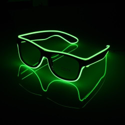 Ochelari party luminosi, fir El Wire cu 3 moduri de iluminare
