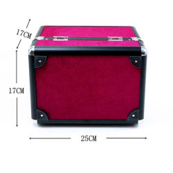 Geanta eleganta pentru cosmetice, organizator, 5 compartimente, velur violet