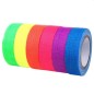 Banda textila neon fluorescenta, adeziva, rola 25 m, 2.5 cm latime