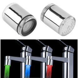 Cap de robinet cu LED RGB, termosensibil, cilindric, adaptor, 6.5 cm