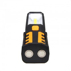 Lanterna LED COB 3W, reincarcabila, magnet, carlig, adaptor bricheta auto