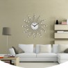 Ceas de perete cu cristale, mecanism Quartz, 50 cm, cifre arabe, otel
