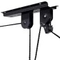 Suport bicicleta cu scripete, fixare tavan, otel, capacitate 20 kg, negru Suport bicicleta cu scripete, fixare tavan, otel, capacitate 20 kg, negru
