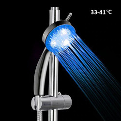 Para de dus cu LED RGB, termosensibila, filet 1.8 cm, 22.5x7 cm