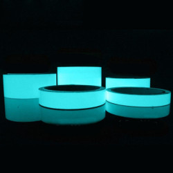 Banda fosforescenta autoadeziva glow turquoise, vinil, lungime 1 m