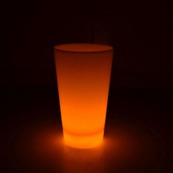 Pahar luminos LED RGB multicolor, 450 ml, comutator on/off, decor glow