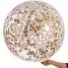 Balon confetti diametru 18 inch, latex transparent