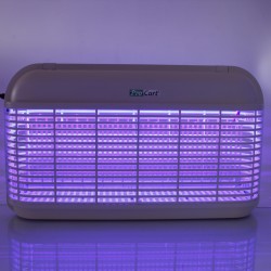 Aparat antiinsecte profesional LEDuri UV, raza 150 mp, antitantari, grilaj metalic alb