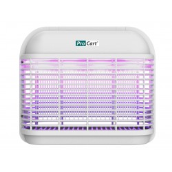 Aparat antiinsecte profesional LEDuri UV, 8W, raza 100 mp, antitantari, grilaj metalic alb, ProCart®