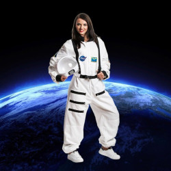 Costum Astronaut naveta spatiala, unisex, adulti, alb