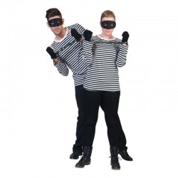 Camasa Mim unisex, adulti, bluza carnaval alb-negru
